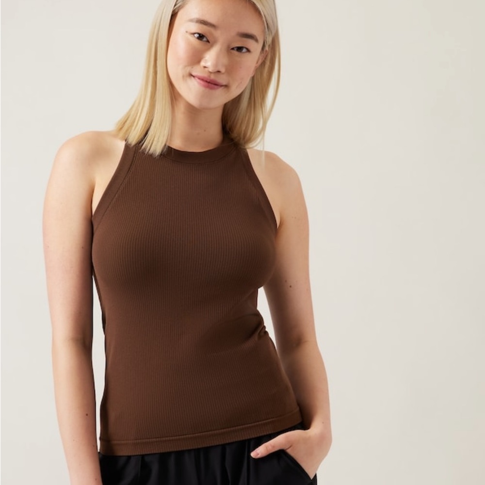 Athleta renew racer back tank Brown